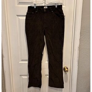 LL Bean Women's Corduroy Pants Brown Straight Leg 12 Countryside Earthy Rugged